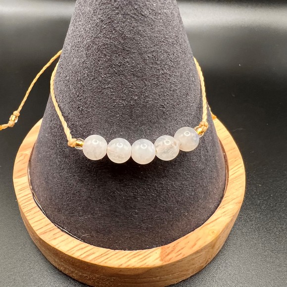 KC Gems Co. Natural Moonstone Slide Bracelet - June Birthstone - Picture 3 of 5